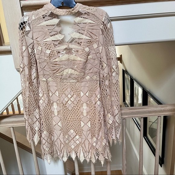 Free People Deco Lace Mini Dress in Ivory Combo 2 NWT - Picture 6 of 14